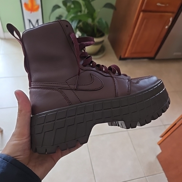 Wmns Nike Air Jordan 1 High Brooklyn Legend Burgundy Brown Boot FJ5737 600 Sz 6 - Picture 5 of 5